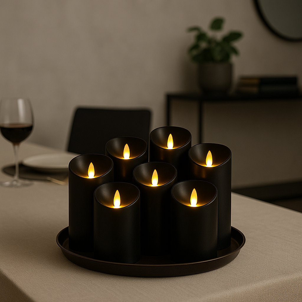 Black Flameless Candles